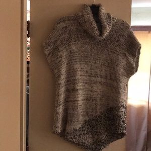 H by Halston asymmetrical pull over sweater. L